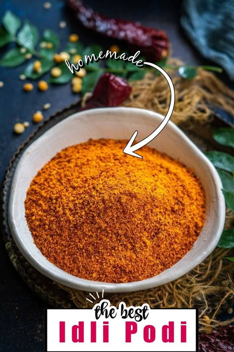 Milagai Podi Recipe, Food Calorie Chart, Podi Recipe, Masala Powder Recipe, Homemade Donuts Recipe, Chicken Biryani Recipe, Idli Recipe, Homemade Sauce Recipes, Spice Mix Recipes