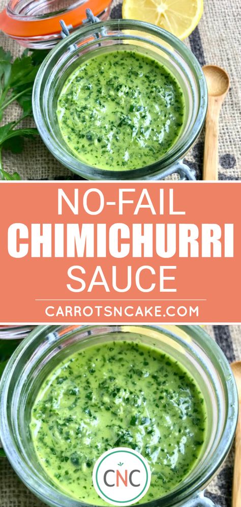 No-Fail Chimichurri Sauce How To Make Chimichurri, Chimichurri Sauce Recipe, Sauce Pasta, Chimichurri Sauce, Thanksgiving Appetizers, Quesadillas, Spicy Recipes, Sauce Recipe, Grilling Recipes