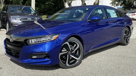 Blue Honda Accord Sport, Blue Honda Accord, Honda Accord Sport, Kia K5, Cars Mercedes, Dream Cars Mercedes, Girly Car Accessories, Girly Car, Dream Baby