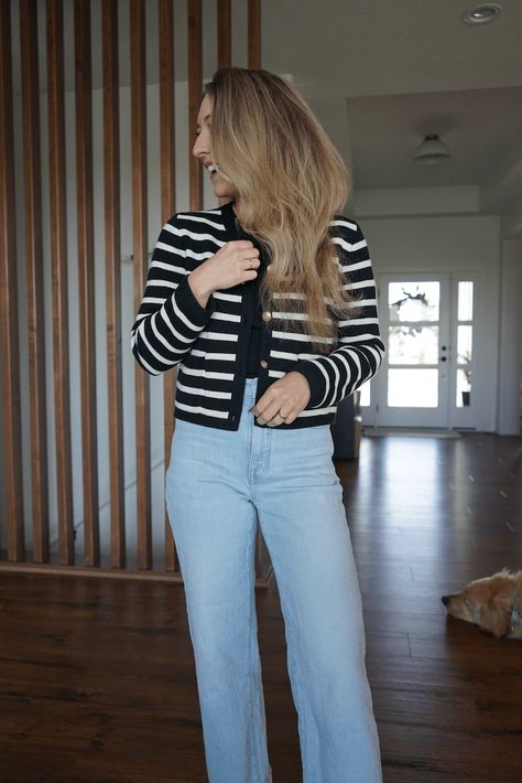 5 J Crew Lady Jacket Outfit Ideas - What Nat Is Doing Jcrew Style Inspiration 2024, Spring Jacket Outfit, Jcrew Style, Best White Jeans, Jacket Outfit Ideas, Lady Jacket, J Crew Style, Pixie Pants, Black Slip Dress