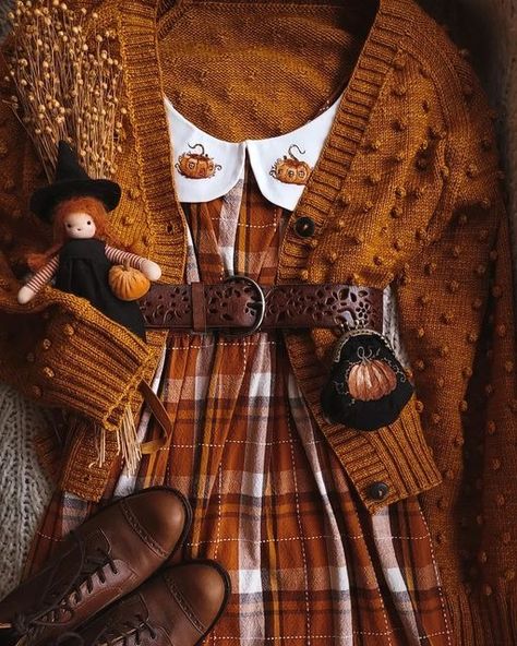 Pumpkin Clothes, Cottagecore Autumn, Pumpkin Dress, Pumpkin Outfit, Cottagecore Outfits, Autumn Magic, Fairy Dresses, Cottagecore Fashion, Autumn Clothes