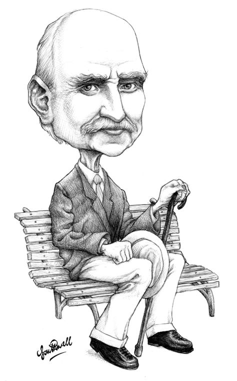 George Santayana - illustration for The Philosophers' Magazine. Original available: http://www.garethsouthwell.com/original-art-sales-commissions/ George Santayana, Philosophers, Art For Sale, Original Art, Male Sketch, Magazine, The Originals, Art