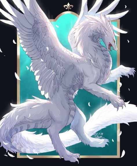 Sky Dragon Art, Fluffy Dragon, Feathered Dragon, Celestial Dragon, Cloud Dragon, Mythical Creature Art, Sky Dragon, Snow Dragon, Legendary Dragons