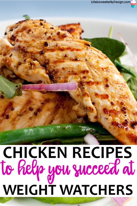 Weight Watchers chicken recipes will really help you stay on track. This huge list of chicken recipes with Freestyle SmartPoints is a great way to keep things new and fresh so you don't get bored! #WW #WeightWatchers #chickenrecipes Weight Watchers Chicken Breast, Ww Dinners, Weight Watchers Meals Dinner, Ww Dinner, Weight Watchers Plan, Weight Watchers Meal Plans, Weight Watchers Recipes Desserts, Weight Watchers Chicken, Weight Watchers Free