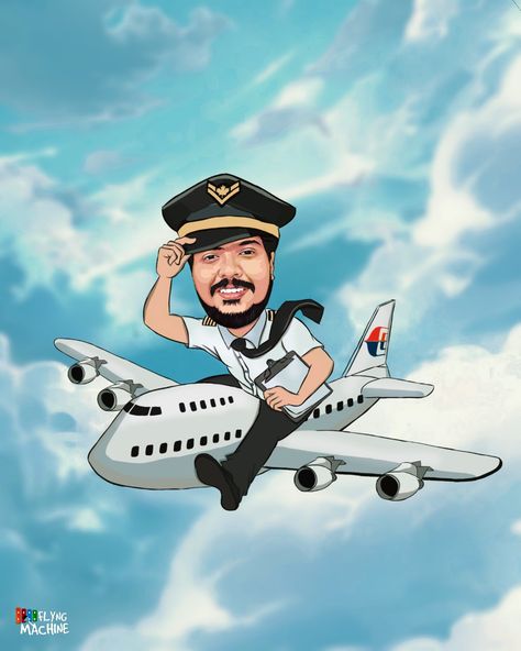 Pilot Caricature, Pilot Illustration, Pilot Cartoon, Airplane Ideas, Body Logo, Nanak Jayanti, Aviation Quotes, Commercial Pilot, Travel Stamp