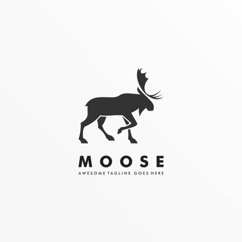 Northern Lights Ranch, Pose Silhouette, Moose Illustration, Antler Logo, Moose Logo, Moose Silhouette, North American Animals, Animal Body Parts, Moose Head