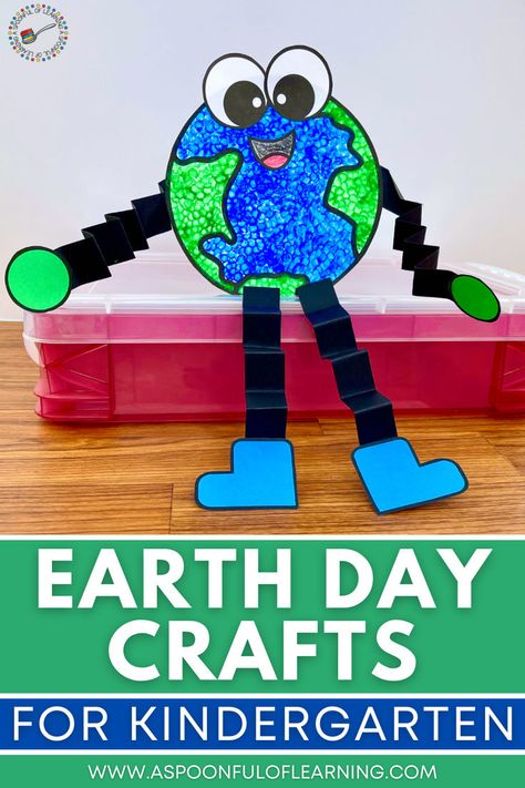 Are you looking for a fun and hands-on way to celebrate Earth Day in kindergarten? Try a craftivity! In this post, I'm sharing three Earth Day crafts for kindergarten. These engaging Earth Day craft projects will help your students learn more about how to protect the planet. Click here to take a closer look at these kindergarten Earth Day crafts! Preschool Construction Songs, Earth Day Crafts For Kindergarten, Kindergarten Earth Day, Earth Day Kindergarten Activities, Crafts For Kindergarten, Planet Crafts, Earth Day Posters, Earth Day Projects, Earth Craft