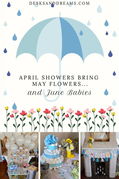 Baby Shower Theme Graphic April Showers Baby Shower Theme Boy, Rain Centerpieces, April Shower Baby Shower Theme, Rain Shower Baby Shower Theme, Baby Boy Sprinkle Themes Spring, Showered With Love Baby Shower Theme, April Showers Bring May Flowers Theme, Baby Shower Rain Theme, Rain Themed Baby Shower Ideas