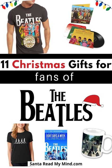 Got Beatles fan on your Christmas list? Need "Help!" finding them a good Christmas gift? Well lets "Come Together" and check out these 11 Gifts for Beatles fans. These are Beatles gifts for him, gifts for her, and even gifts for little kids. Could make a great gift for dad.  #beatles #christmas #christmasgiftideas #beatlesfans #christmasgiftsforbeatlesfans #giftideas Beatles Christmas, Beatles Gifts, Beatles Guitar, Read My Mind, Beatles Yellow, Beatles Fans, Great Gifts For Dad, For Him Gifts, Him Gifts