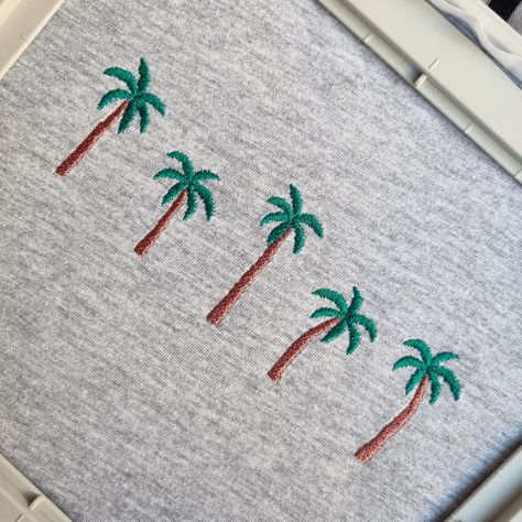 🌴Palm trees 🌴are my favorite trees ❤️ Summer embroidery designs (including this one + other palm tree designs) are available in my shop (link in bio) 🌴 . . . . . #palmtreelove #palmtreelife #embroidered #embroideryart #embroiderydesign #summertime #summerembroidery #embroiderybusiness #smallbusiness #machineembroidery #machineembroiderydesigns Embroidered Palm Tree, Summer Embroidery Designs, Palm Embroidery, Palm Tree Embroidery, Palm Tree Drawing, Summer Embroidery, Embroidery Bags, Embroidery On Clothes, Tree Drawing