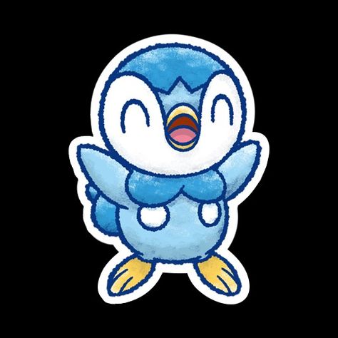 Pokemon Piplup Art, Piplup Tattoo, Piplup Art, Piplup Icon, Pokemon Cartoon, Ice Pokemon, Pokemon Painting, Pokemon Project, Pokemon Ball