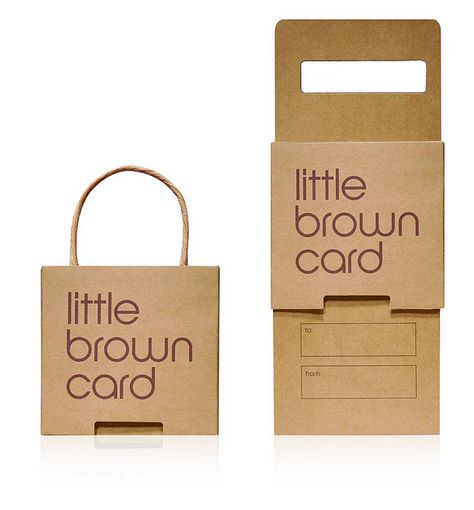 Bloomingdale's Little Brown Card gift card packaging Brown Bag Gift, Gift Card Presentation, Voucher Design, Gift Card Design, Innovative Packaging, Creative Packaging, Packaging Solutions, Gift Card Holder, Gift Store