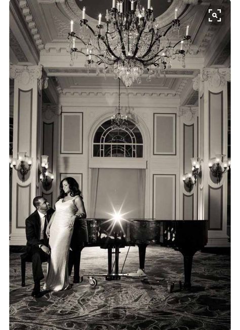 Like the idea of a grand piano photo and the elegant setting Formal Engagement Photos Classy, Piano Photoshoot, Engagement Photos Classy, Piano Wedding, Museum Photoshoot, Formal Engagement Photos, Elegant Engagement Photos, Engagement Shots, Anniversary Pictures