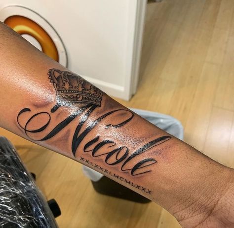 Nicole Tattoo, Name Tattoos On Arm, Tattoo Names, Name Tattoos For Moms, Live Tattoo, Feminine Tattoo Sleeves, Neck Tattoos Women, Omerta Tattoo, Famous Tattoos