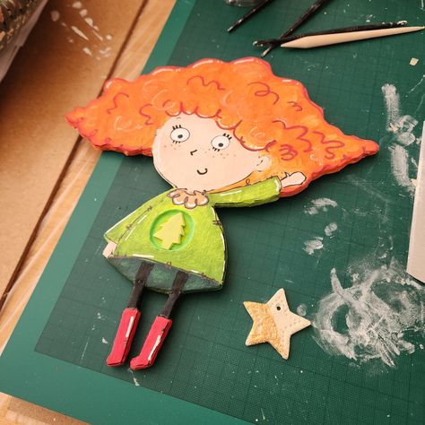 Discover "Lily's Adventure", a project by eloiseleask. The largest community for creative professionals. Paper Dough Art, Paper Mache Projects, Paper Mache Sculpture, Paper Mache Crafts, Paper Crafts Origami, Artist Doll, Paper Crafts Diy Kids, Fun Crafts For Kids, Paper Clay