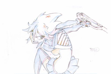 Kill La Kill Art Book | ... the fight sequence from the previous Kill la Kill scans, now animated Animation Step By Step, Animation Drawing Sketches, Kill La Kill Art, Poses Manga, Animation Process, Learn Animation, Key Frame, Animation Storyboard, Animation Sketches