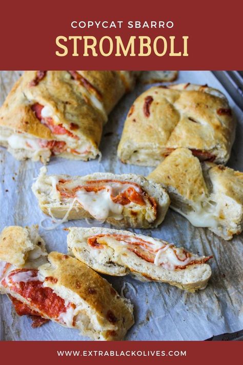 Sbarro Pizza Recipe, Chicken Bacon Stromboli, Different Stromboli Recipes, Sourdough Discard Stromboli Dough, Sbarro Stromboli Recipe, Stromboli With Frozen Bread Dough, Pizza Aesthetic, Refrigerated Pizza Dough, Whipped Potatoes