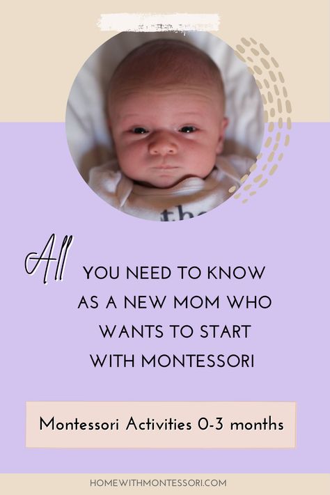 Becoming a new mom is hard. Starting with Montessori doesn't have to be. Montessori activities for babies 0-3 months. And one thing that is more important than any Montessori toys whatsoever. Montessori 0-3 Months, Activities For Babies, New Mama, Montessori Baby, Montessori Activities, Baby Play, Montessori Toys, Infant Activities, 2 Months