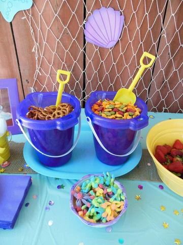 Party Like A Mermaid! | Sun Tail Mermaid Dolphin Party, Mermaid Pool Parties, Ariel Birthday Party, Ocean Birthday Party, Ocean Theme Party, Idee Babyshower, Ariel Birthday, Birthday Party Snacks, Ocean Birthday