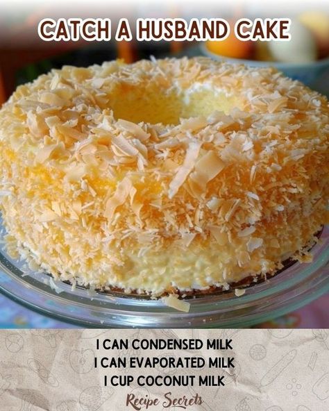 Recipe Secrets Catch A Husband Cake, Crackling Bread Recipe, Catch A Husband Cake Recipe, Crackling Bread, Cake For Husband, Cake Video, Cake Videos, Pies & Tarts, Evaporated Milk