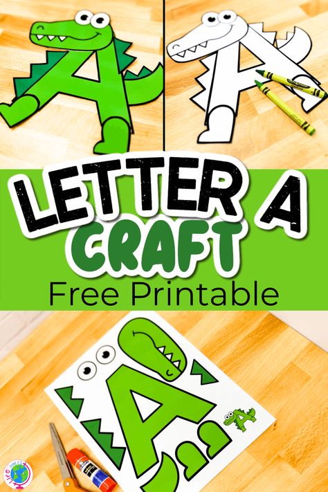 Kindergarten Supply List, Letter A Craft, Alligator Craft, A Is For Alligator, Alligator Crafts, Magic E Words, Abc Crafts, Transitional Kindergarten, Magic E