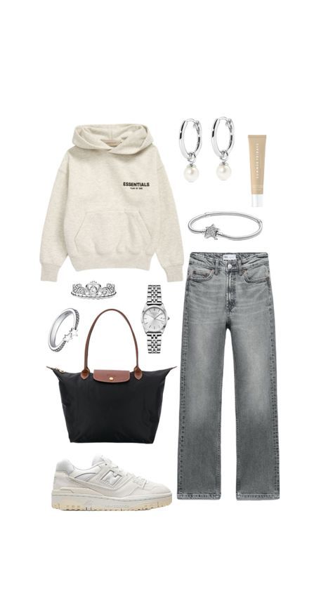 Clean Aesthetic Outfit, Hoodie Essentials, Outfit For School, Stockholm Style, Aesthetic Outfit, The Money, Ootd, Money, Grey