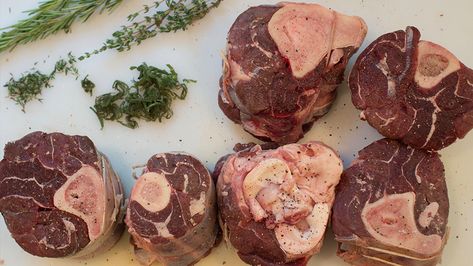 Braised Venison Shanks Osso Bucco Recipe Venison Osso Bucco Recipe, Deer Shank Recipe, Venison Shank Slow Cooker, Venison Osso Bucco, Hunting Meals, Venison Haunch Recipes, Venison Shank, Braised Venison Shanks, Braised Venison