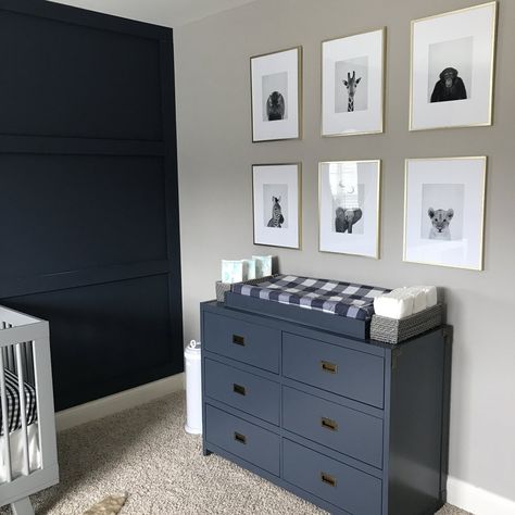 Modern + Minimal Nursery — Gathered Living Navy Blue Crib Nursery, Nursery Ideas Minimalist, Grey And Navy Nursery, Navy Nursery Boy, Navy Blue Nursery, Grey Nursery Boy, Minimal Nursery, Blue Nursery Boy, Grey Crib