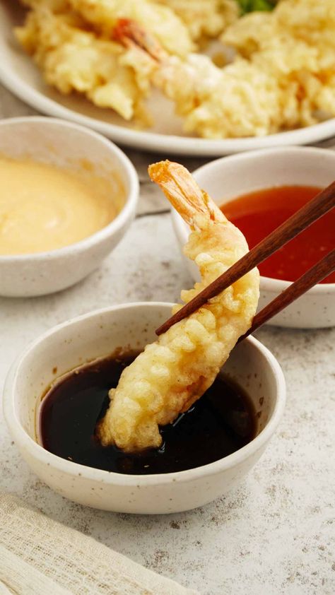 Prawn Tempura ( Battered Prawns ) - Khin's Kitchen Tempura Dipping Sauce, Prawn Tempura, Tempura Sauce, Tempura Recipe, Recipe Japanese, Tempura Batter, Shrimp Sauce, Cooking Stuff, Shrimp Tempura