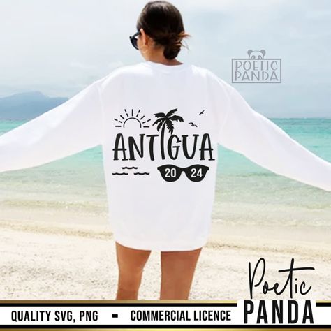 Antigua 2024 SVG PNG, Girls Trip Svg, Family Trip Svg, Beach Vacation Svg, Antigua Svg, Family Vacation 2024 Svg, Vacation Shirt Svg Hawaii Svg, Florida Shirt, Vacation Svg, Iron On Vinyl, Family Trip, Florida Vacation, Silhouette Studio Designer Edition, Vacation Shirts, Shirt Svg