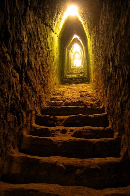 tunnel inside the great pyramid of cholula. Pyramids Egypt, Human Oddities, Cultural Architecture, Ancient Architecture, Archaeological Site, Ancient Ruins, Cthulhu, Ancient Egypt, Wonderful Places