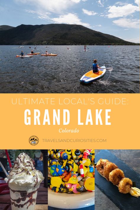 Explore Grand Lake, Colorado, the western gateway to Rocky Mountain National Park. This popular mountain town is home to the world's highest elevation yacht club   a shop filled entirely with rubber ducks! #GrandLake #colorado #travel #besttravelguidesus #coloradotripideas #coloradotravel #tripideas #mountains #roadtripideas Grand Lake Colorado, Colorado Trip, Kayak Camping, Lake Trip, Grand Lake, Rubber Ducks, Mountain Photography, Colorado Travel, Road Trippin