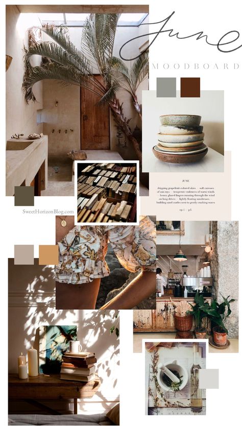 June Mood Board Wallpaper, Digital Mood Board Ideas, Color Palette Feminine, June Mood Board, June Moodboard, Clean Organized House, Branding Mood Board Inspiration, Feminine Colors, June Colors