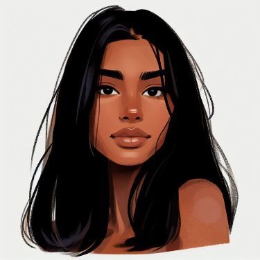 Professional illustration services on Fiverr. Talented freelance illustrators turn ideas into Art. Digital & hand-drawn illustrations. Hair Digital Art, Black Hair Long Hair, Black Hair Long, Portrait Digital Painting, Black Eyes Black Hair, Hair Digital, Book Illustration Design, Beach Sunset Wallpaper, Architecture Design Drawing