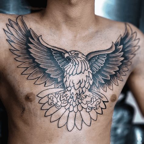 Bald Eagle Tattoo Design Images (Bald Eagle Ink Design Ideas) Bald Eagle Chest Tattoo Men, Wedgetail Eagle Tattoo, Eagle On Chest Tattoo, Bald Eagle Tattoo Design, Eagle Tattoo Chest, Bald Eagle Tattoo, Eagle Tattoo Ideas, Black Eagle Tattoo, Old Style Tattoos