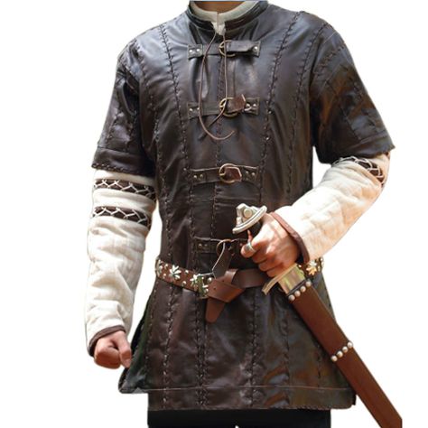 medieval-leather-jerkin-8.gif (500×500) Leather Jerkin, Viking Armor, Viking Dress, Medieval Clothes, Viking Costume, Leather Armor, Medieval Costume, Medieval Armor, Medieval Clothing