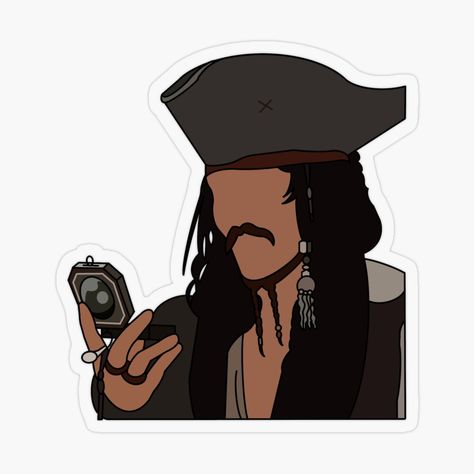 Get my art printed on awesome products. Support me at Redbubble #RBandME: https://www.redbubble.com/i/sticker/Jack-Sparrow-by-DisneyNmore/145140421.O9UDB?asc=u Jack Sparrow Stickers, Captain Jack Sparrow, Captain Jack, Jack Sparrow, Grad Cap, Fashion Wall Art, Pirates Of The Caribbean, How To Draw Hair, My Art