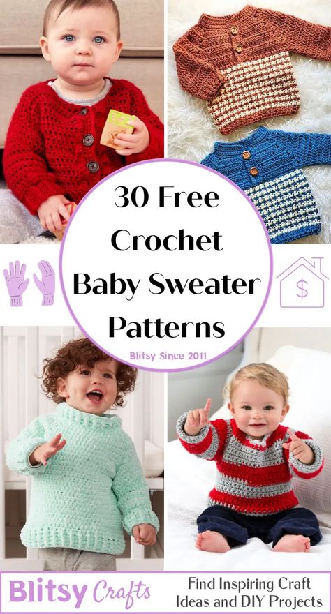 Free Crochet Baby Sweater Patterns, Diy Crochet Sweater, Crochet Baby Sweater Pattern, Crochet Baby Sweaters, Baby Cardigan Pattern, Baby Boy Sweater, Crochet Baby Sweater, Baby Sweater Patterns, Baby Crochet Patterns Free