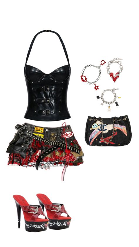 im obsessed #rocknroll #outfit #ootd #rock #y2k Rocknroll Outfit, Outfits Rock, Rock Y2k, Goth Shoes, Im Obsessed, Fasion Outfits, Rock Outfit, Rock Outfits, Really Cute Outfits