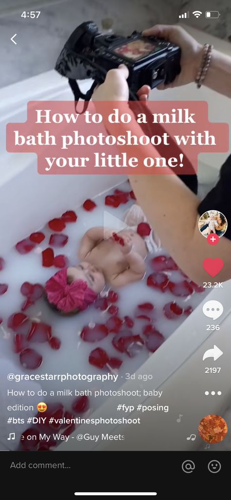 Valentines Milk Bath Baby, Milk Bath Photography, Bath Photography, Monthly Baby Pictures, Monthly Baby, Valentines Day Baby, Valentines Day Photos, Bath Ideas, Baby Pics