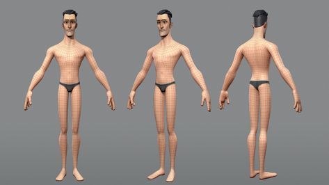 Cartoon Character Base, Character Blockout, Cartoon Male Character, Stylized Body, Unique Character Design, Maya Modeling, Viking Character, Low Poly Character, Character Turnaround