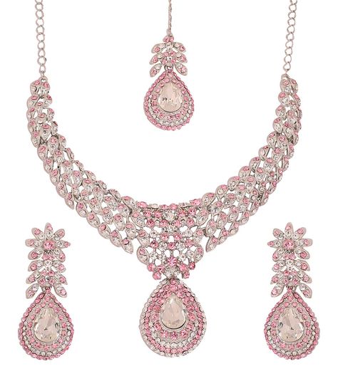 Indian Bollywood Gorgeous Intricate Workmanship Sparkling White Colorful Rhinestone Crystal Wedding Designer Jewelry Necklace Set in Gold and Silver Tone for Women. Earrings Artificial, Indian Wedding Jewelry Sets, Bridal Jewelry Necklace, Heritage Jewellery, White Tone, Bollywood Jewelry, Women's Jewelry Sets, Indian Wedding Jewelry, Indian Bollywood