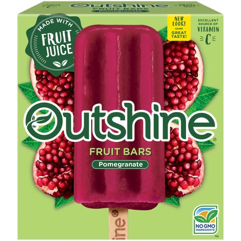 Raspberry Frozen Fruit Bars | Outshine® Outshine Fruit Bars, Frozen Fruit Bars, Elderberry Juice, Fruit Bars, Refreshing Snacks, Fruit Bar, Pomegranate Fruit, Ice Cream Treats, Food Shopping