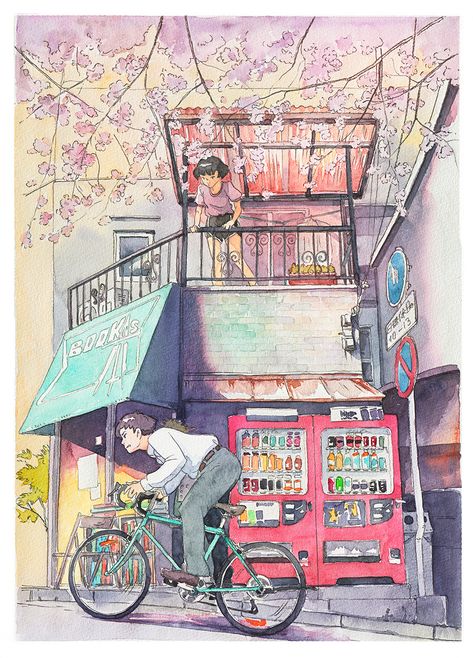 Mateusz Urbanowicz, 캐릭터 드로잉, Arte Inspo, Art And Illustration, Vending Machine, Animation Studio, A Drawing, Art Sketchbook, Studio Ghibli