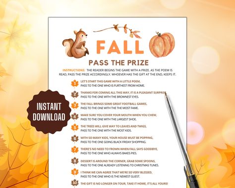 Fall Office Party Games, Fall Party Games, Spa Games, Church Games, Fall Parties, Office Party Games, Relief Society Activities, Fall Games, Fun Fall Activities