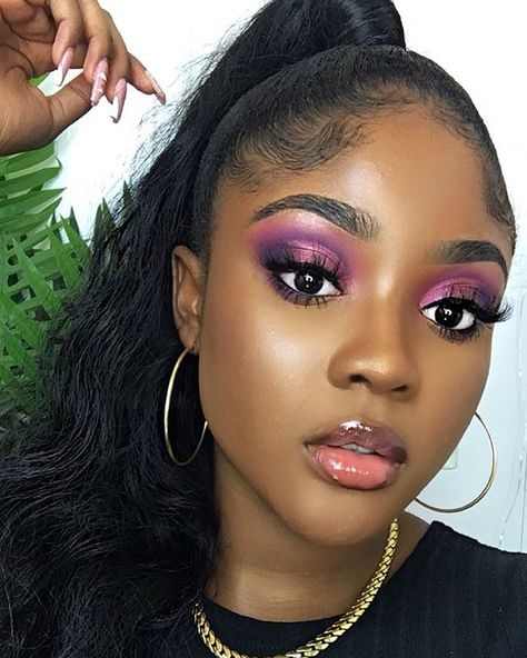 COBY👑 (@kaisercoby) • Instagram photos and videos Black Queen Makeup, Purple Makeup Looks, Makeup Tip, Purple Eye Makeup, Queen Makeup, Purple Makeup, Purple Eyeshadow, Glamour Makeup, Wigs Online