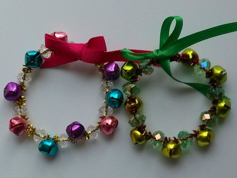 Jingle Bells Bracelet http://beststuff4kids.com/accessories/jingle-bells-bracelet/ Bells Bracelet, Snowflake Crafts, Bell Bracelet, Advent Crafts, Snowflake Craft, K Crafts, Christmas Jingles, Slap Bracelets, Creation Crafts