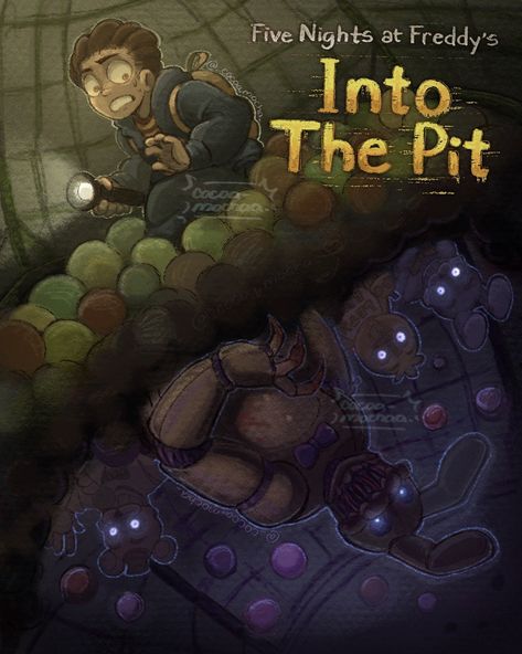 Into the pit was so fire!! I'm in love with the art direction 💟💟 Fnaf Book, Animatronic Fnaf, Fnaf Wallpapers, Circus Baby, Fnaf Movie, Art Costume, Fnaf Comics, Fnaf Memes, William Afton