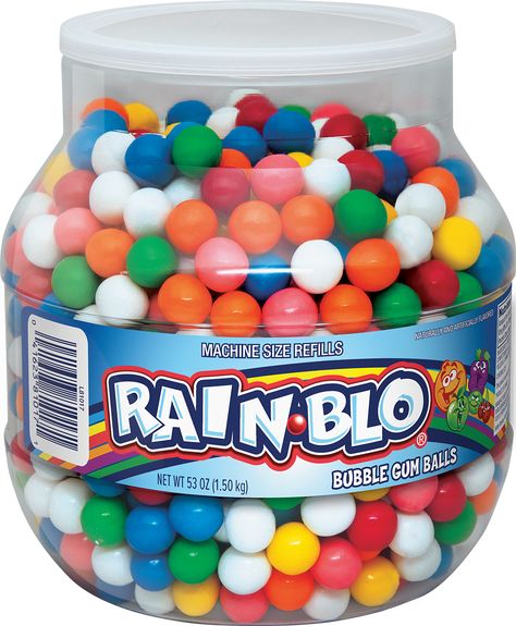 Rainblo Mini Gumballs, Bubble Gum, 53 oz. - Walmart.com - Walmart.com Chocolate Candy Brands, Bubble Gum Machine, Bubble Gum Flavor, Bubble Bubble, Dubble Bubble, Barbie Doll Set, Soft Candy, Sleepover Food, Gumball Machine