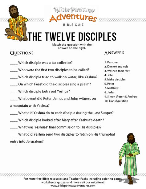 12 Disciples Of Jesus Free Printable, 12 Disciples Of Jesus, Biblical Books, Bible Quizzing, Youth Bible Lessons, Twelve Disciples, 12 Disciples, Bible Study Activities, Disciples Of Jesus